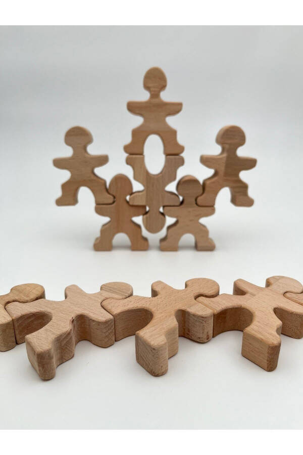 Montessori Denge Oyuncağı, Insan Denge Seti, Eğitici Ahşap Oyuncak - 5