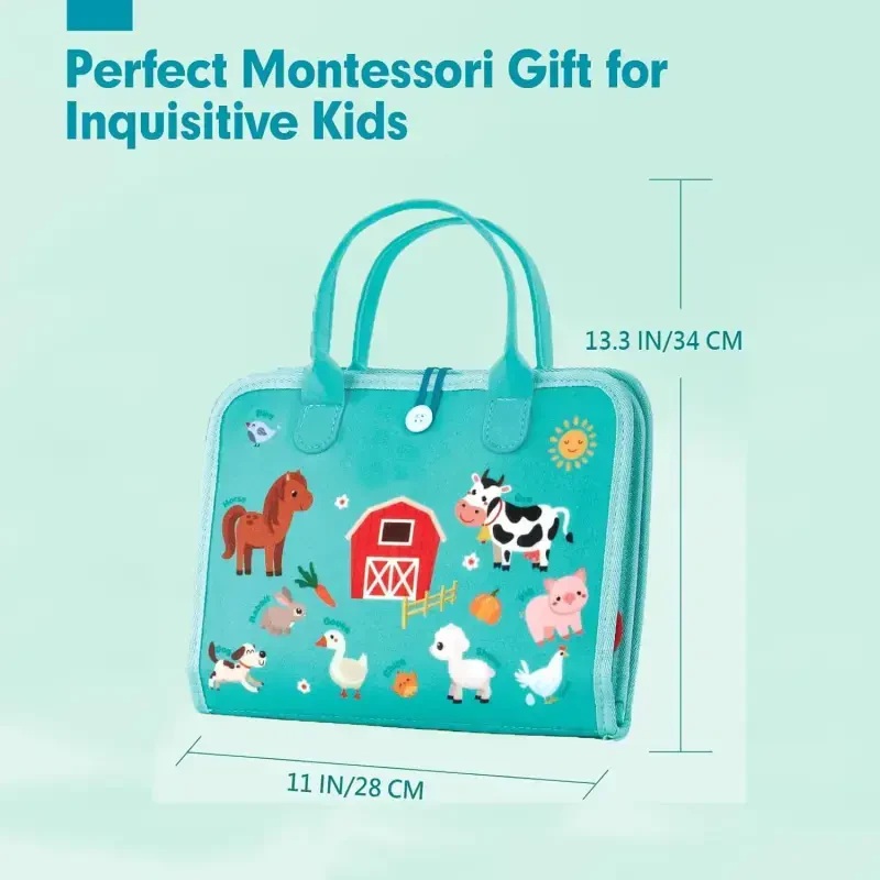 Монтессори доска для развития - Игрушки для малышей и девочек 2, 3, 4, 5 лет, развивающие игрушки для малышей 2, 3, 4, 5 лет - 3