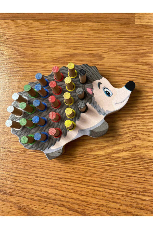 Montessori Educational Wooden Toy - Take Apart Colorful Wooden Hedgehog Toy - 4