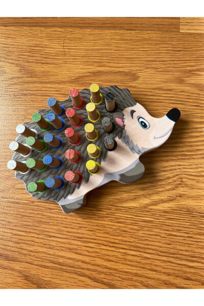 Montessori Educational Wooden Toy - Take Apart Colorful Wooden Hedgehog Toy - 1