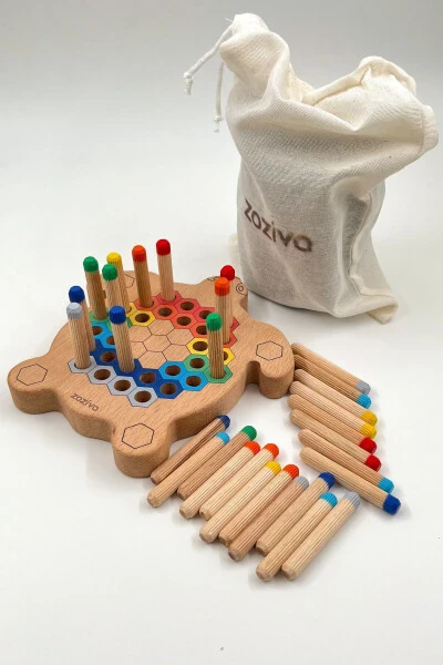 Montessori Educational Wooden Toy - Take Apart Colorful Wooden Turtle Toy - 21