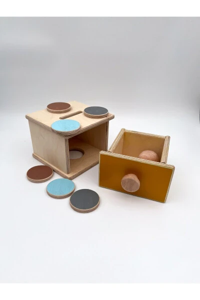 Montessori To'p va Tangalar Qutisi (2 ta 1 da), 1 Yilga Bolajonlar Uchun Yog'och O'yinchoqlar, Birinchi O'rganish O'yinchoqlar - 35