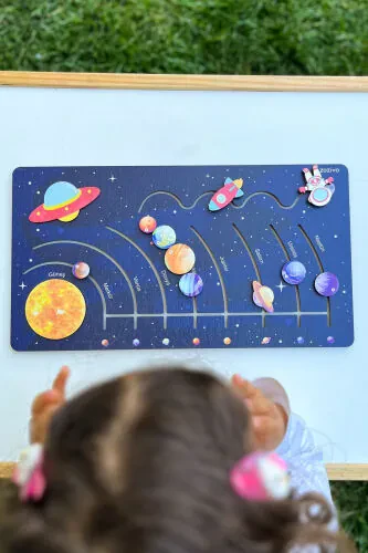 Montessori Wooden Solar System Mobile Planets Toy, Educational Toy - Modazone