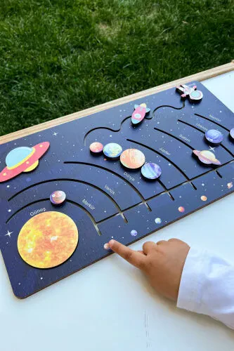 Montessori Wooden Solar System Mobile Planets Toy, Educational Toy - 3