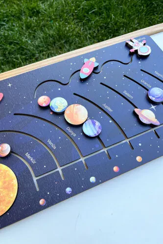 Montessori Wooden Solar System Mobile Planets Toy, Educational Toy - 5