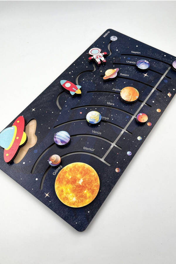 Montessori Wooden Solar System Mobile Planets Toy, Educational Toy - 8