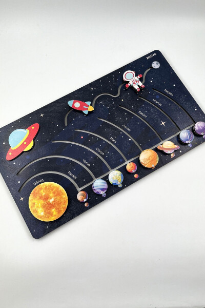 Montessori Wooden Solar System Mobile Planets Toy, Educational Toy - 12