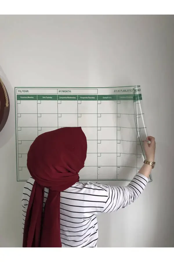 Monthly Planner Calendar Smart Paper Board Whiteboard + Pen Applicable to Wall Glass Board - 3