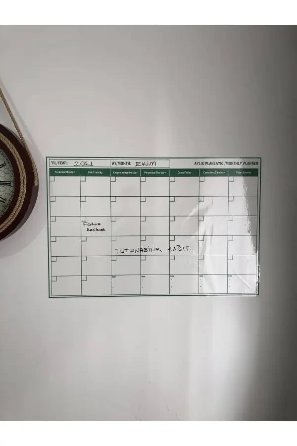 Monthly Planner Calendar Smart Paper Board Whiteboard + Pen Applicable to Wall Glass Board - 6