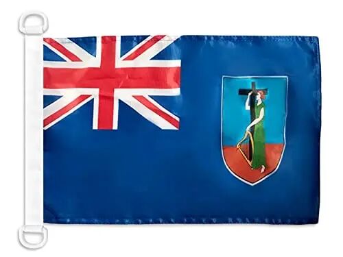 Montserrat NAUTICAL Flag 18'' x 12'' - Montserratian - English flags 30 x 45 cm. - Banner 12x18 in for boat - AZ FLAG - AZ FLAG