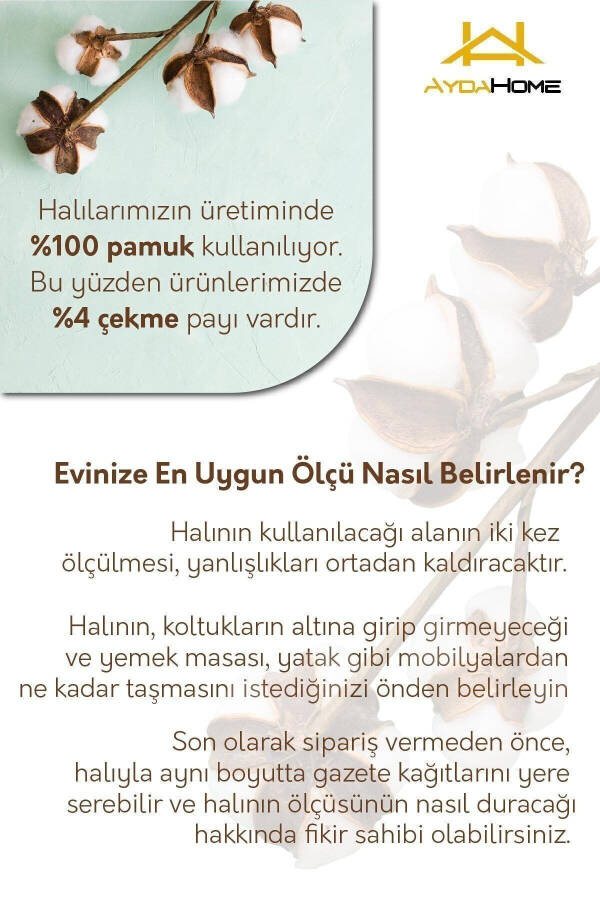 Monty Elit Vintage Desenli Pamuk Tabanlı Yıkanabilen Kaydırmaz Antibakteriyel Şönil Salon Halısı - RENKLİ - 6