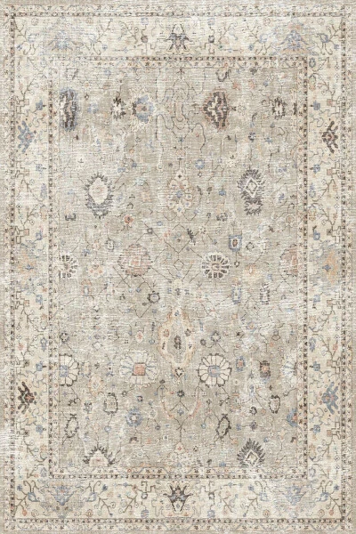 Monty Elit Vintaj Naqshli Paxta Asosidagi Yuvish Mumkin Sirpanmas Antibakterial Shenil Zali Gilami - 3