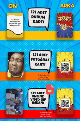 Modun Nedir - Eğlenceli Grup Arkadaş Aile Kutu Oyunu - Hangisi Mod Moodun Do You Meme - Durum Kartı - WHAT DO YOU MOOD (1)