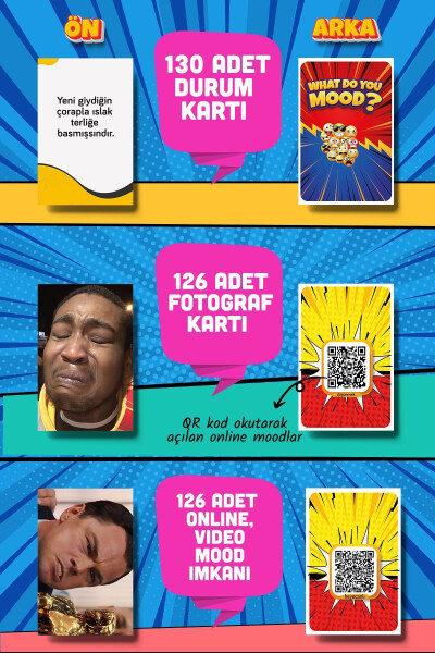 Moodun Ne - Fun Group Friend Family Board Game - Which Mood Moodun Do You Meme - Situation Card - 60