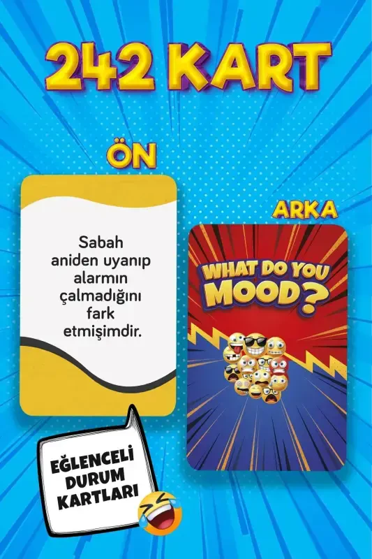 Moodun Ne - Fun Group Friend Family Board Game - Which Mood Moodun Do You Meme - Situation Card - WHAT DO YOU MOOD