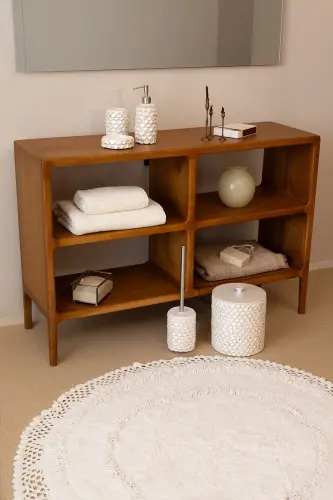 Moon 100% Cotton Bath Mat Ecru 120x120 - 3