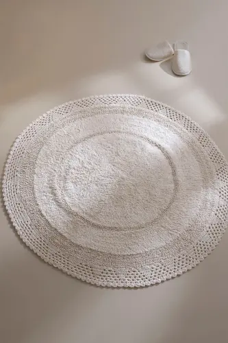 Moon 100% Cotton Bath Mat Ecru 120x120 - 5