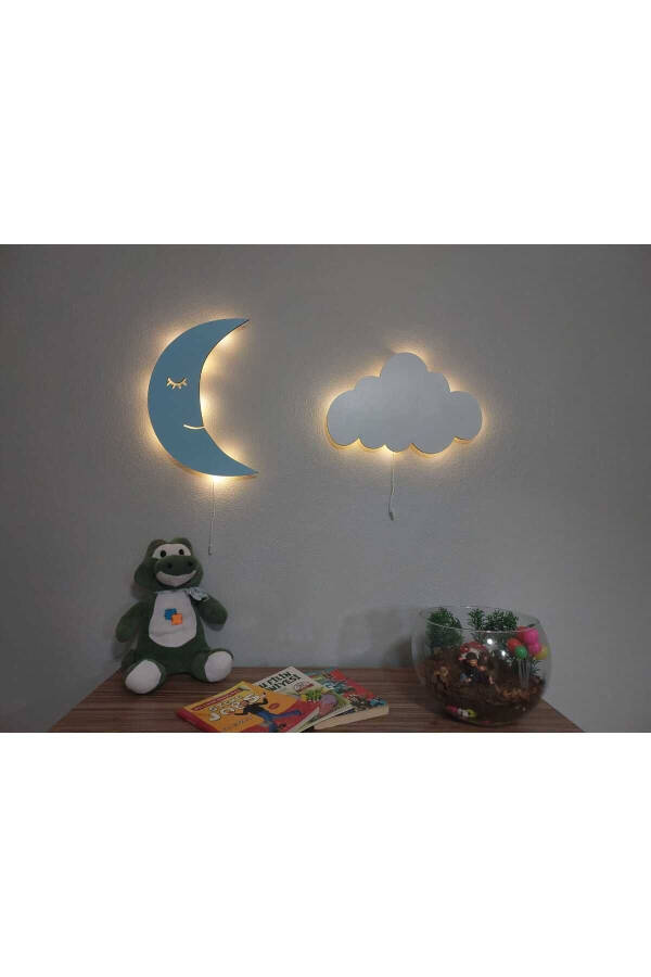 Moon and Cloud String Night Light Baby Children Room Decorative Lighting - 1