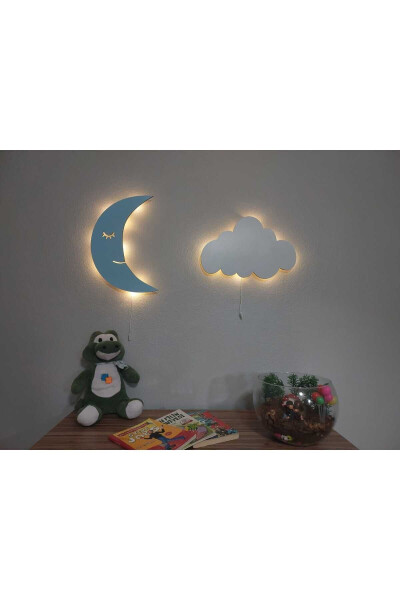 Moon and Cloud String Night Light Baby Children Room Decorative Lighting - 3