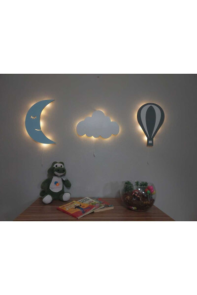 Moon Balloon and Cloud String Night Light Baby Kids Room Decorative Lighting - 1