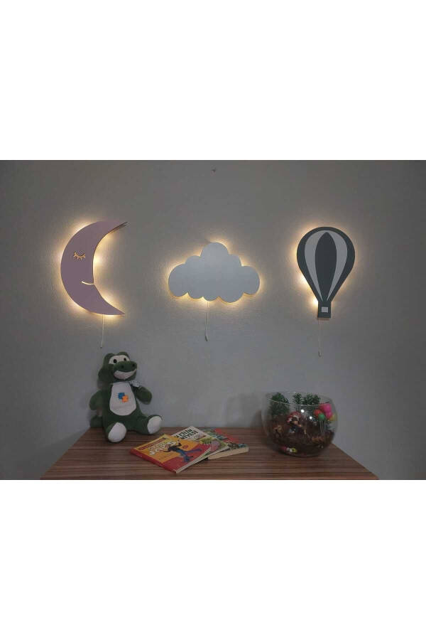 Moon Balloon And Cloud String Night Light Baby Kids Room Decorative Lighting - 1