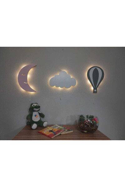 Moon Balloon And Cloud String Night Light Baby Kids Room Decorative Lighting - 3