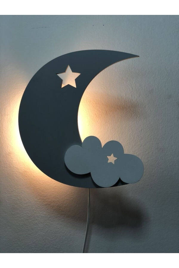 Moon Cloud Night Light Children's Room Baby Room Decorative LED Lighting 30cm - 1