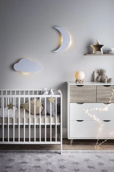 Moon Cloud Night Light Children's Room Baby Room Decorative Led Lighting 40 Cm 30 Cm - WINDLY CONCEPT