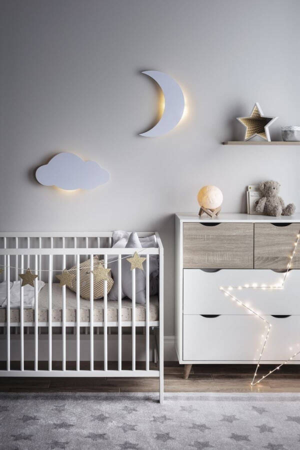 Moon Cloud Night Light Children's Room Baby Room Decorative Led Lighting 40 Cm 30 Cm - 1