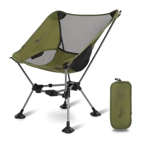 MOON LENCE Portable Camping Chair Backpacking Chair - The 4th Generation Ultralight Folding Chair - Compact, Lightweight Foldable Chairs for Hiking Mountaineering, Beach - 1