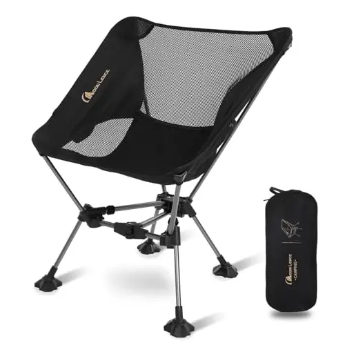 MOON LENCE Portable Camping Chair Backpacking Chair - The 4th Generation Ultralight Folding Chair - Compact, Lightweight Foldable Chairs for Hiking Mountaineering, Beach - 4