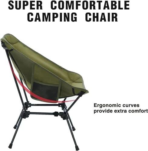 MOON LENCE Portable Camping Chair Backpacking Chair - The 4th Generation Ultralight Folding Chair - Compact, Lightweight Foldable Chairs for Hiking Mountaineering, Beach, 2 Pack - 10