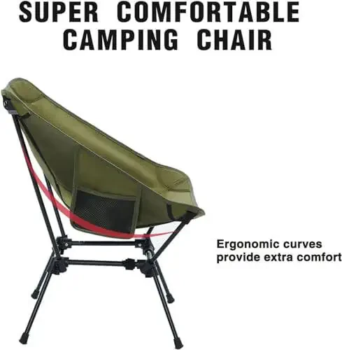 MOON LENCE Portable Camping Chair Backpacking Chair - The 4th Generation Ultralight Folding Chair - Compact, Lightweight Foldable Chairs for Hiking Mountaineering, Beach, 2 Pack - 10