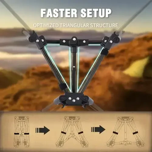 MOON LENCE Portable Camping Chair Backpacking Chair - The 4th Generation Ultralight Folding Chair - Compact, Lightweight Foldable Chairs for Hiking Mountaineering, Beach - 5