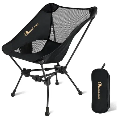 MOON LENCE Portable Camping Chair Backpacking Chair - The 4th Generation Ultralight Folding Chair - Compact, Lightweight Foldable Chairs for Hiking Mountaineering, Beach - 1