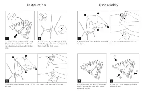 MOON LENCE Portable Camping Chair Backpacking Chair - The 4th Generation Ultralight Folding Chair - Compact, Lightweight Foldable Chairs for Hiking Mountaineering, Beach - 3