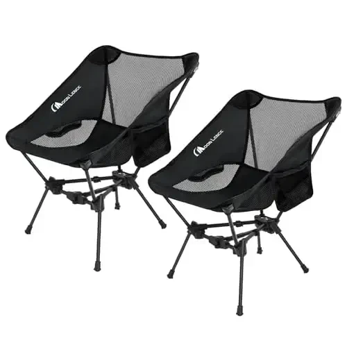 MOON LENCE Portable Camping Chair Backpacking Chair - The 4th Generation Ultralight Folding Chair - Compact, Lightweight Foldable Chairs for Hiking Mountaineering, Beach - 4