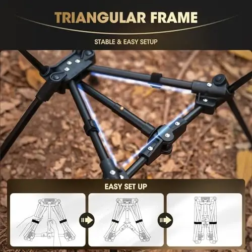 MOON LENCE Portable Camping Chair Backpacking Chair - The 4th Generation Ultralight Folding Chair - Compact, Lightweight Foldable Chairs for Hiking Mountaineering, Beach - 4