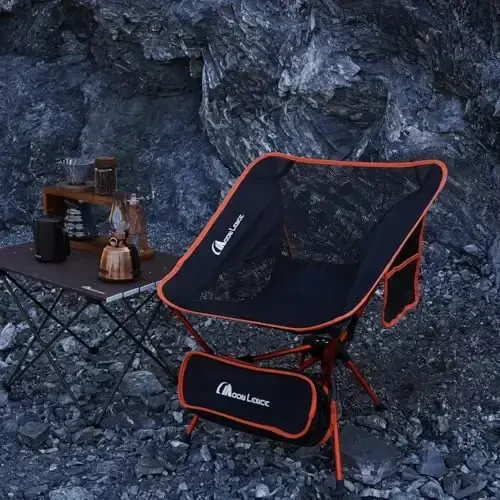 MOON LENCE Portable Camping Chair Backpacking Chair - The 4th Generation Ultralight Folding Chair - Compact, Lightweight Foldable Chairs for Hiking Mountaineering, Beach - MOON LENCE (1)
