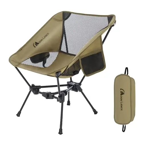 MOON LENCE Portable Camping Chair Lightweight Foldable Chair - The 4th Generation Portable Folding Chair - Compact, Ultralight Folding Chairs for Hiking Mountaineering Beach - 2