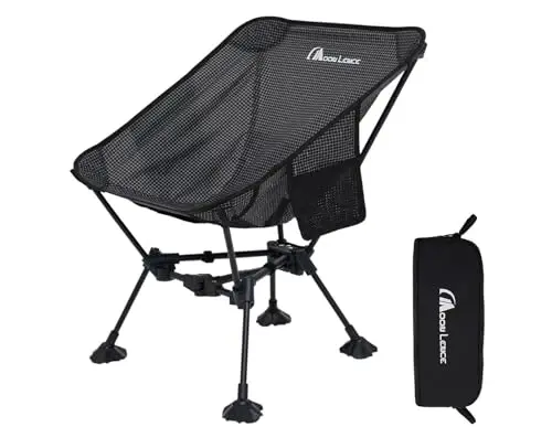 MOON LENCE Portable Camping Chair Backpacking Chair - The 4th Generation Ultralight Folding Chair - Compact, Lightweight Foldable Chairs for Hiking Mountaineering, Beach - 1