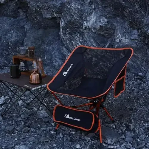 MOON LENCE Portable Camping Chair Backpacking Chair - The 4th Generation Ultralight Folding Chair - Compact, Lightweight Foldable Chairs for Hiking Mountaineering, Beach - 2
