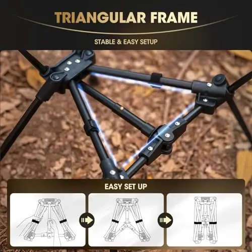 MOON LENCE Portable Camping Chair Backpacking Chair - The 4th Generation Ultralight Folding Chair - Compact, Lightweight Foldable Chairs for Hiking Mountaineering, Beach - MOON LENCE (1)
