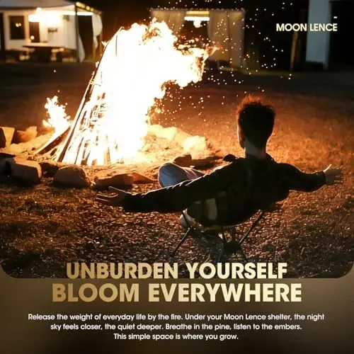 MOON LENCE Portable Camping Chair Backpacking Chair - The 4th Generation Ultralight Folding Chair - Compact, Lightweight Foldable Chairs for Hiking Mountaineering, Beach - 4