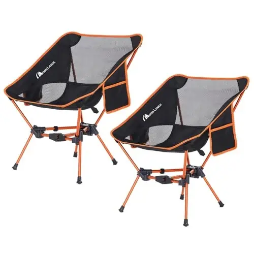 MOON LENCE Portable Camping Chair Backpacking Chair - The 4th Generation Ultralight Folding Chair - Compact, Lightweight Foldable Chairs for Hiking Mountaineering, Beach - 5