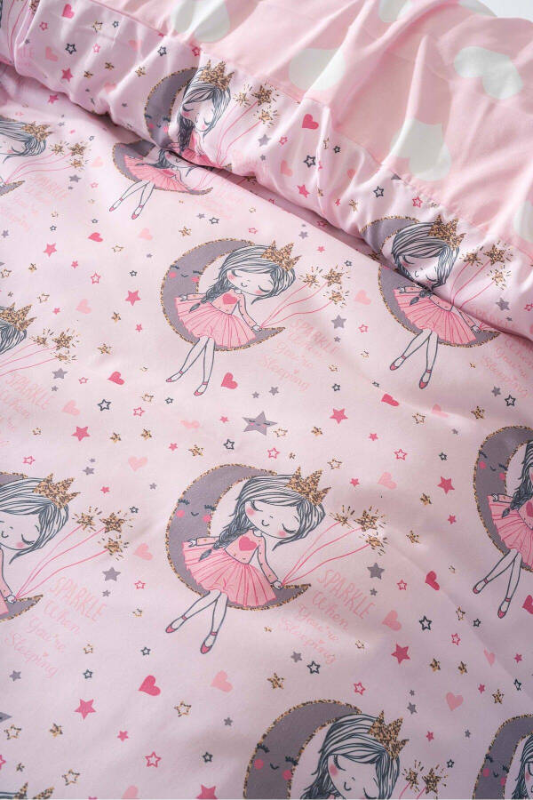 Moon Maiden Powder Double-Sided Children's Duvet Cover Set Cotton - 4