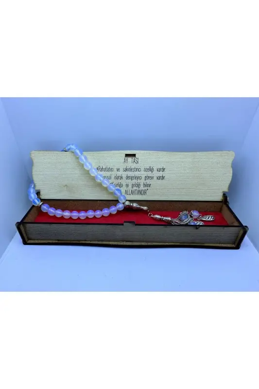 Moon Stone 33 Beads Boxed Natural Stone Rosary-white20 - 2