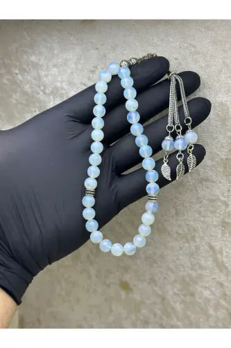 Moon Stone 33 Beads Boxed Natural Stone Rosary-white20 - 4