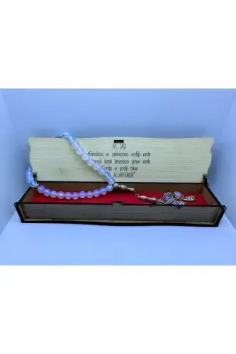 Moon Stone 33 Beads Boxed Natural Stone Rosary-white20 - GRS OYUNCAK (1)