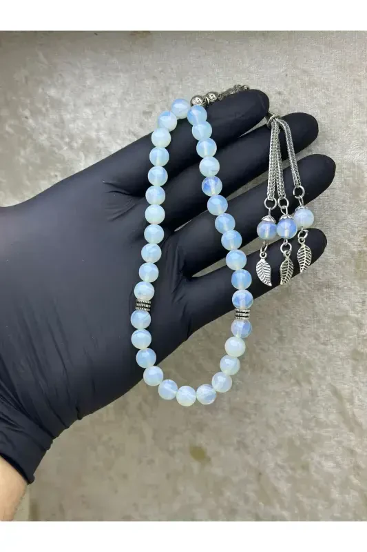 Moon Stone 33 Beads Boxed Natural Stone Rosary-white20 - 4